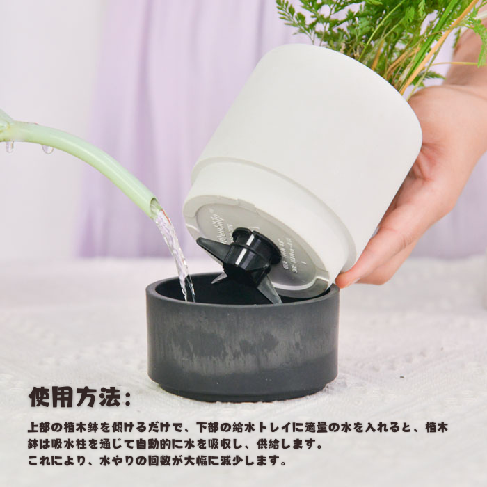 【Greenship 3年保証】環境に優しい 植木鉢 おしゃれ 軽量＆耐久性 鉢皿付き 卓上・多肉植物・ミニサイズ 多色セット 底面給水鉢 全品送料無料（北海道・沖縄・離島除く）
